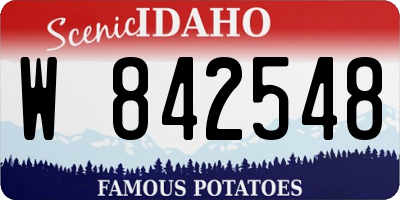 ID license plate W842548