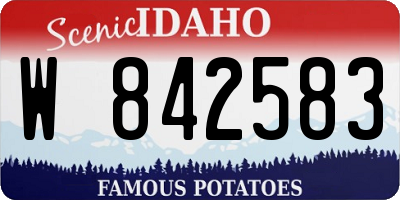 ID license plate W842583