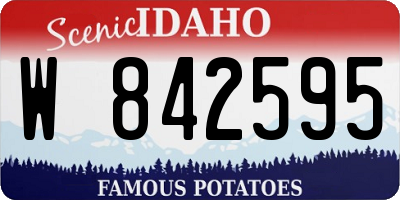 ID license plate W842595