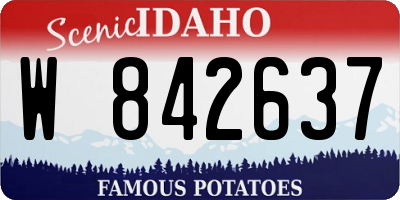 ID license plate W842637