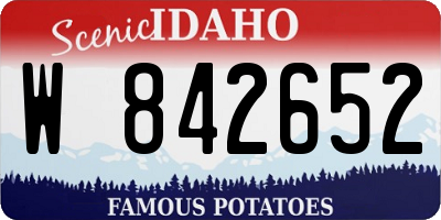 ID license plate W842652