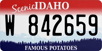 ID license plate W842659