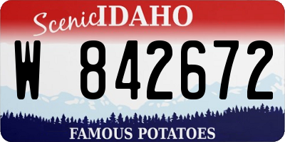 ID license plate W842672