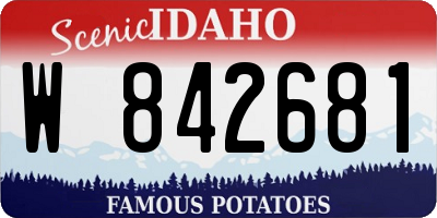 ID license plate W842681