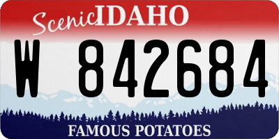 ID license plate W842684