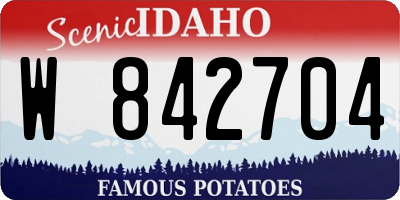 ID license plate W842704