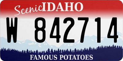 ID license plate W842714