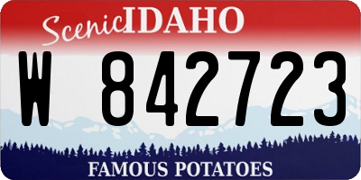 ID license plate W842723