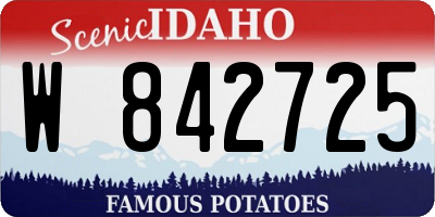 ID license plate W842725