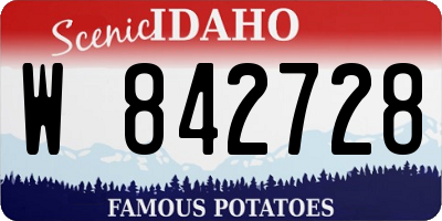 ID license plate W842728