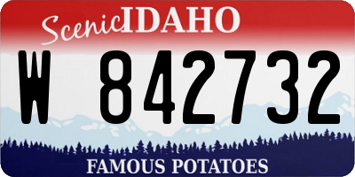 ID license plate W842732