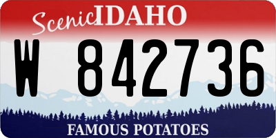 ID license plate W842736