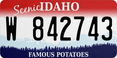 ID license plate W842743