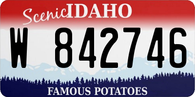 ID license plate W842746