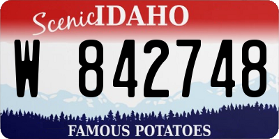 ID license plate W842748