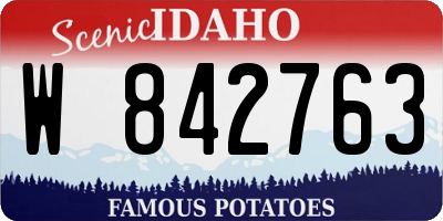 ID license plate W842763