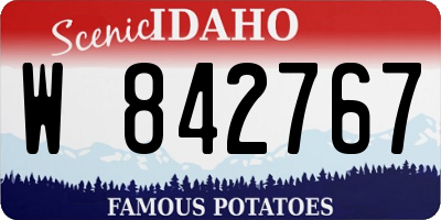 ID license plate W842767