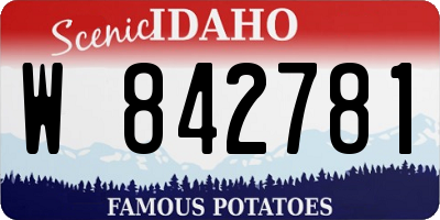 ID license plate W842781