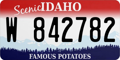 ID license plate W842782