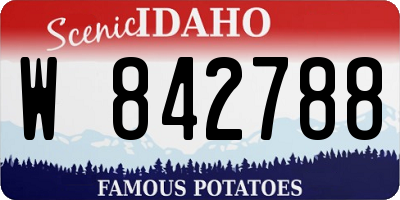 ID license plate W842788