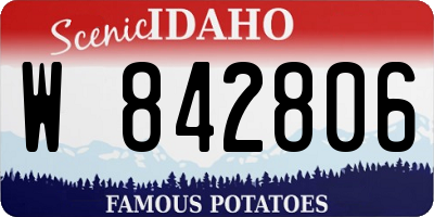 ID license plate W842806