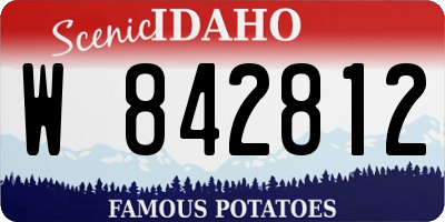 ID license plate W842812