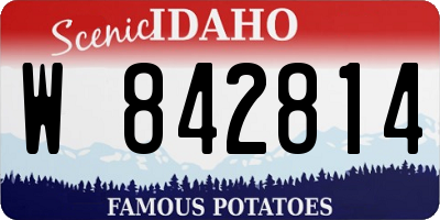 ID license plate W842814