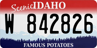 ID license plate W842826