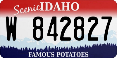 ID license plate W842827