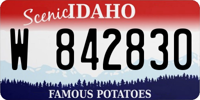 ID license plate W842830