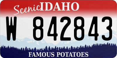 ID license plate W842843