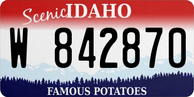 ID license plate W842870