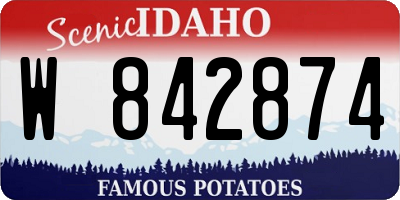 ID license plate W842874