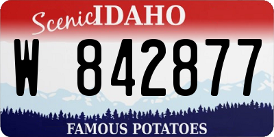 ID license plate W842877