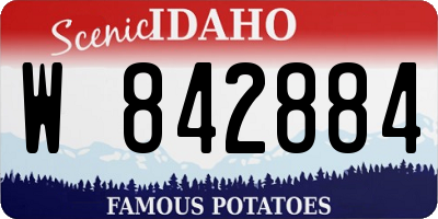 ID license plate W842884