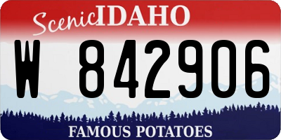 ID license plate W842906