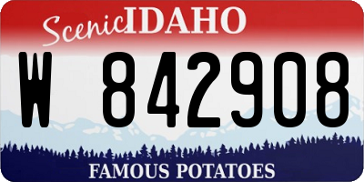 ID license plate W842908