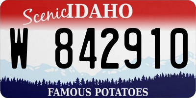 ID license plate W842910