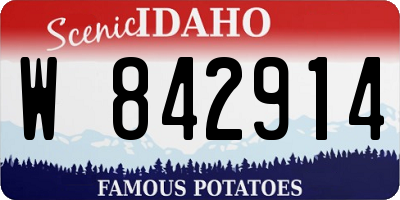 ID license plate W842914