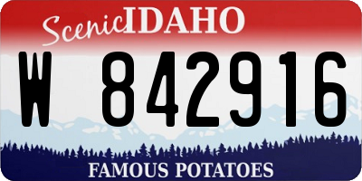 ID license plate W842916