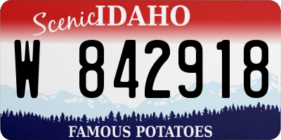 ID license plate W842918