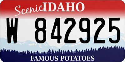 ID license plate W842925