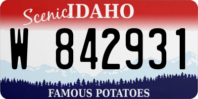 ID license plate W842931