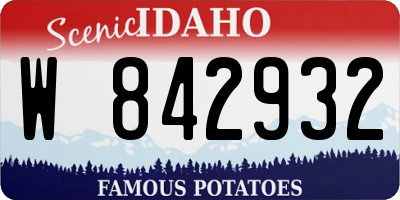 ID license plate W842932