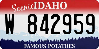ID license plate W842959