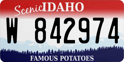 ID license plate W842974