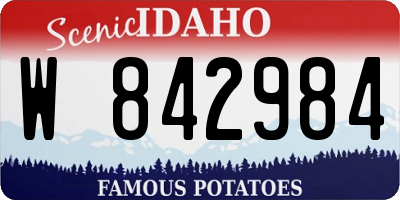 ID license plate W842984