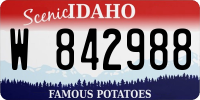 ID license plate W842988