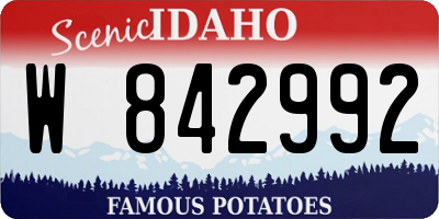 ID license plate W842992