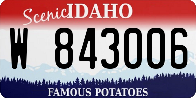 ID license plate W843006